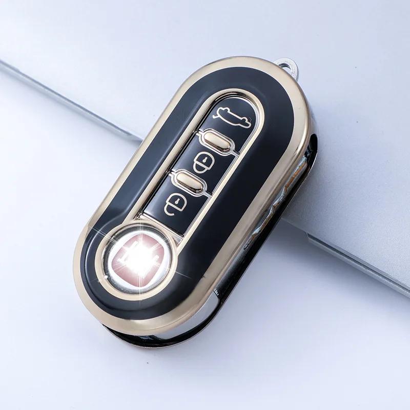 TPU Auto Schlüsselhülle Abdeckung für Fiat 500 Ducato Panda 500L Punto Lancia Musa für Citroen Jumper für Peugeot Boxer Auto Zubehör