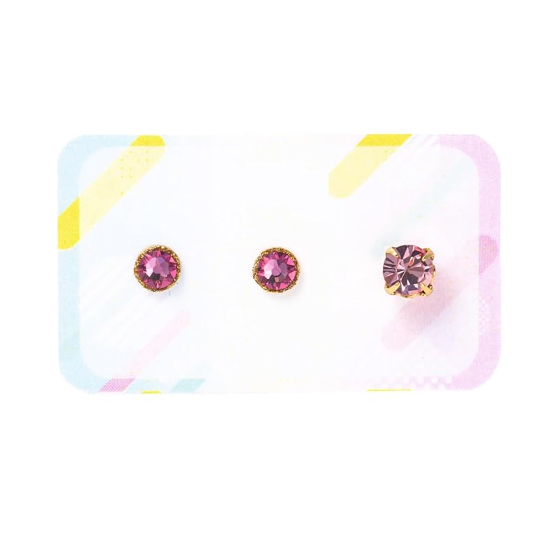 

Just stick on earrings PiPPi seal earrings Compatible with metal allergies Can be used repeatedly ladies Favorite color Oshikatsu color set pink