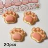 20 pieces per pack of cute cartoon resin accessories, cartoon claw accessories, hair clips, hair accessories, earrings, material