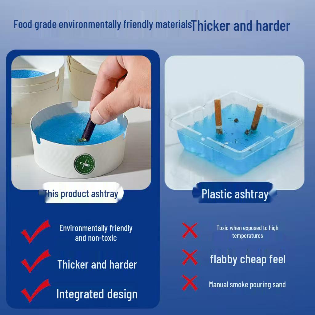 Eco-Friendly Disposable Foam Ashtray for Home, Office, and Hotel Use