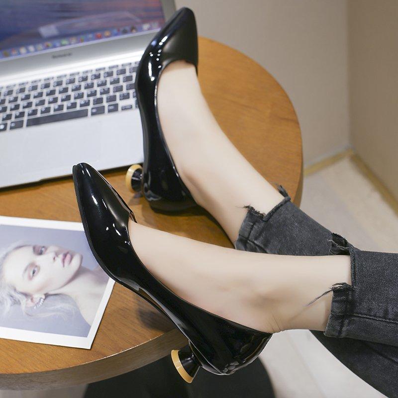 

3-5 см Низкий каблук Высокие каблуки Stiletto Wild Женские туфли Простые удобные рабочие туфли с неглубоким носком Тонкие туфли с острым носком Модные туфли-лодочки 40