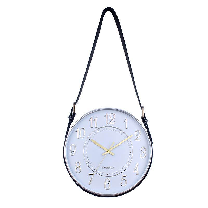 

Настенные часы с ремешком, бесшумные, модные, современные, простые, для украшения гостиной, часы для кабинета, офисные настенные часы 30CM afraid of [belt style] 2