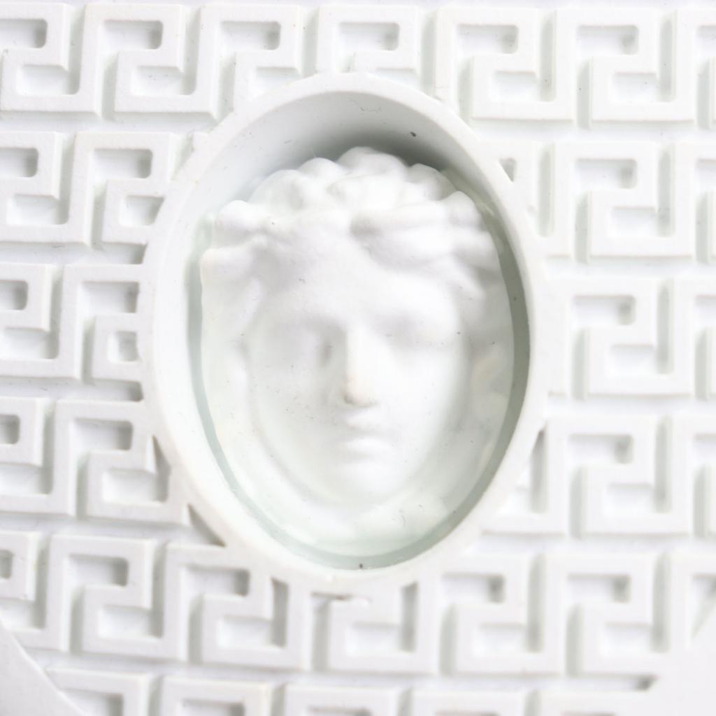 Makellose VERSACE Low-Top-Sneaker Barocco Greca blaues Canvas Herren 39 Gebraucht