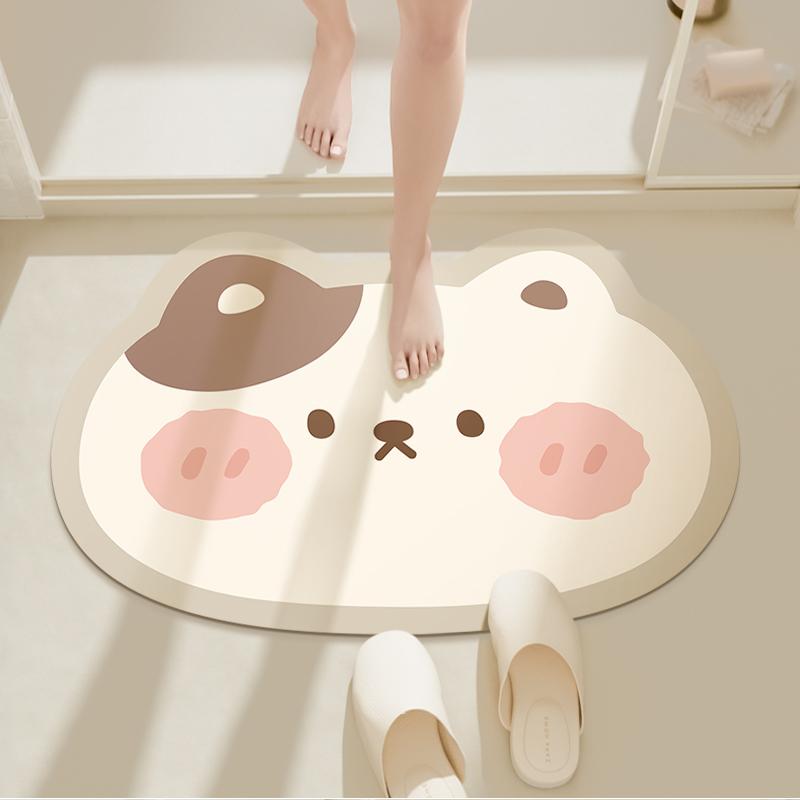 Kreskówkowy diatomitowy chłonny podkładka łazienka drzwi łazienkowe mata pod stopy antypoślizgowa mata podłogowa toaleta toaleta mały dywanik