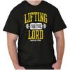 Christian Strong Gym Lifting For the Lord Womens or Mens Crewneck T Shirt Tee