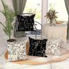 4Pcs Abstract Face Line Art Pillowcase Modern Black And White, Zipper Polyester Fiber Sofa And Bedroom Decorative Pillowcase, Ma