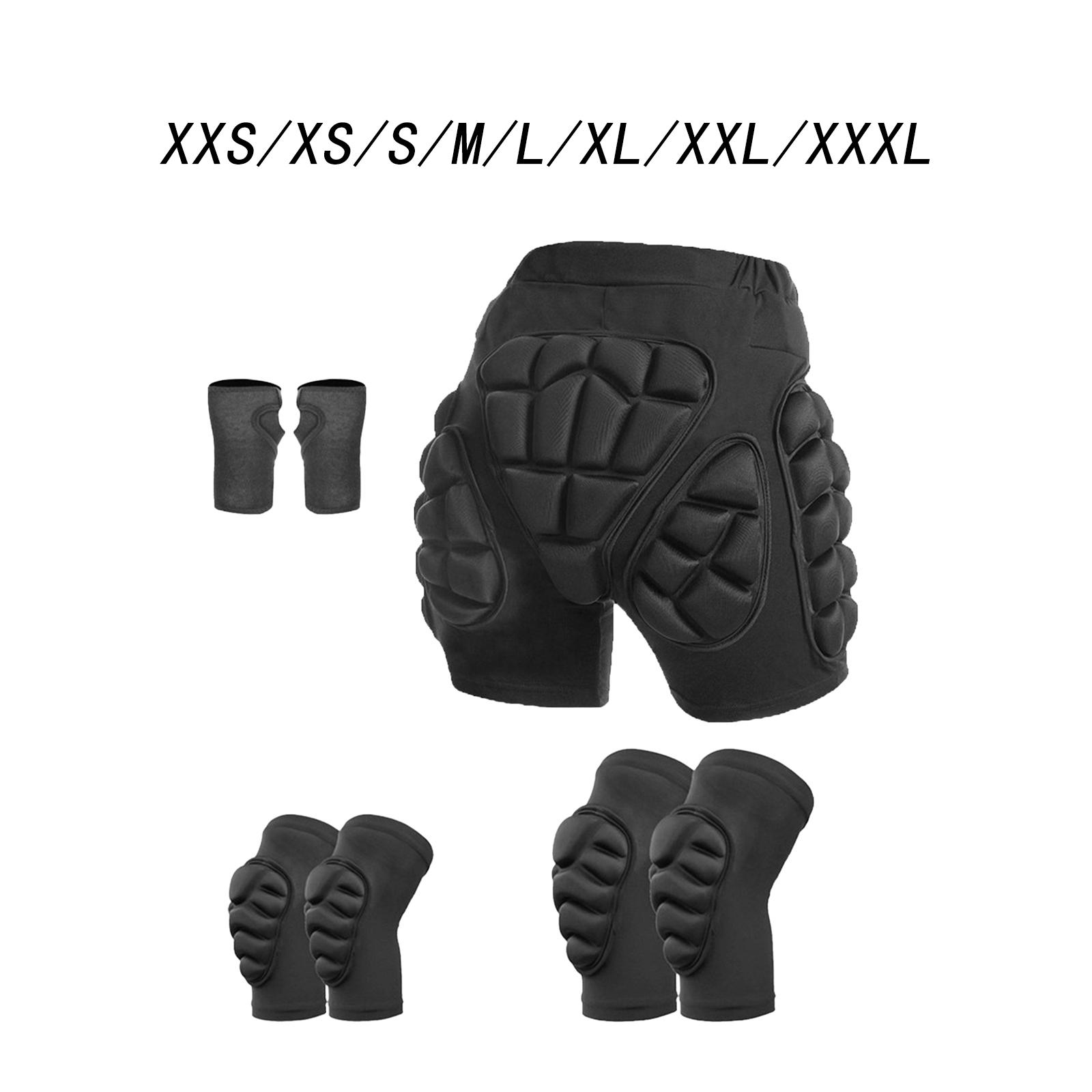 Padded Shorts Knee Pads EVA Crash Pads Hip Protection Pads 3D Protective Padded for Skateboard Biking Skate Cycling Skiing XXL