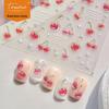 Tomoni Glitter Nail Art Stickers: Fresh Ice Transparent Cherry Design