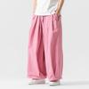 Men's Summer New Large-size Overalls Trend Loose Casual Straight Wide-leg Pants Hong Kong Style