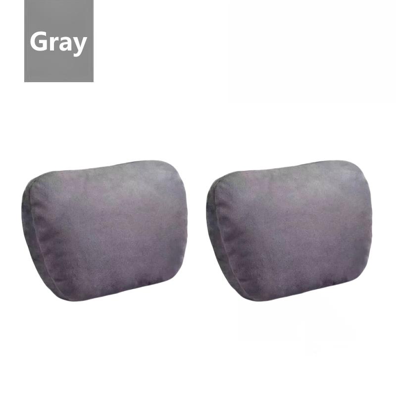 2Pcs Top Quality Suede Car Headrest Neck Support Seat Soft Universal Adjustable Car Pillow Neck High Resilience Rest Cushion