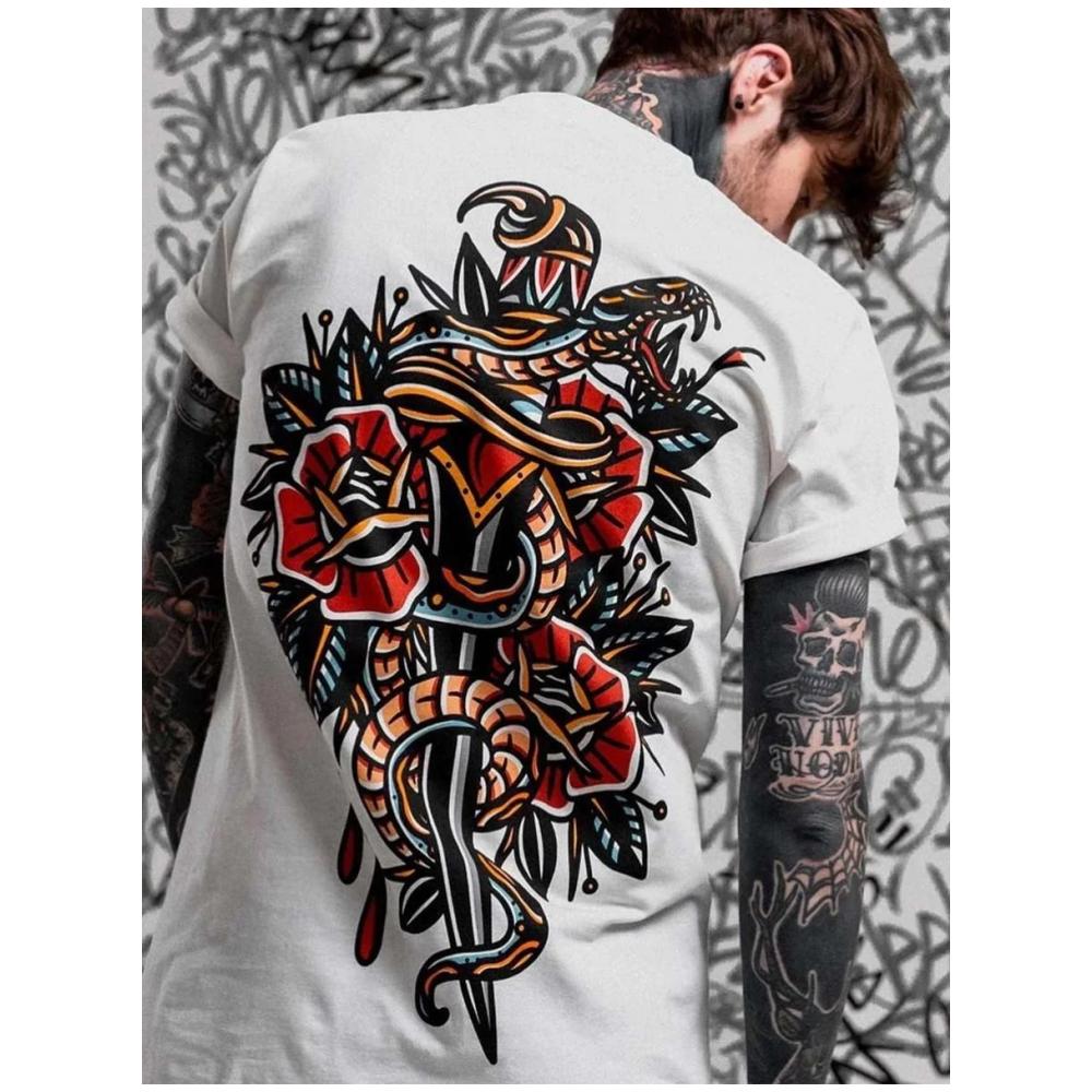 Men's T-shirt Japan Print Short Sleeve T Shirt For Men 3D Tops Tees Vintage Street Clothing Oversized Tee Shirt Man Clothes