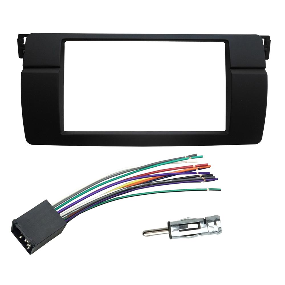 One or Double Din Radio Fascias for BMW 3 Series E46 1998-2005 DVD Stereo Panel Dash Mount Refitting Trim Kit Frame CD Bezel