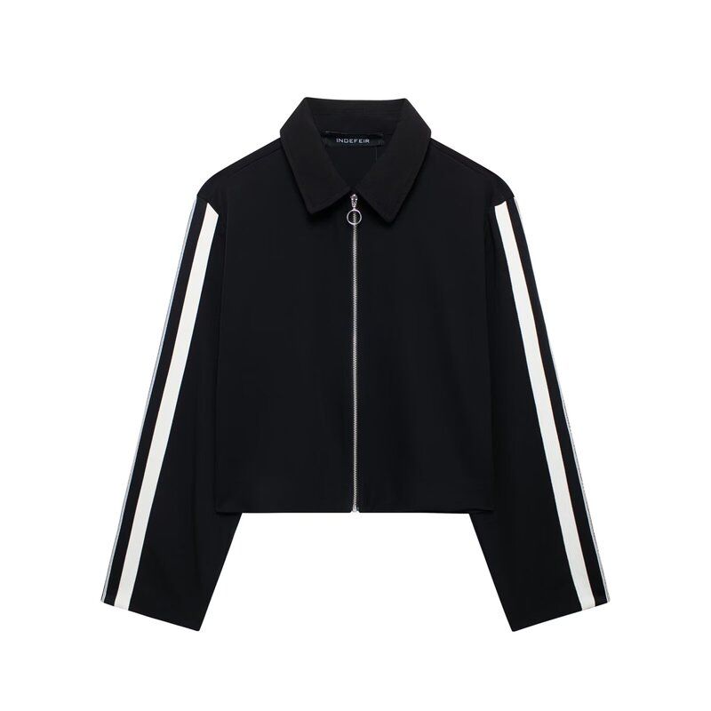 Fashion Style 2024 Fall and Winter New Women's Clothing Side Stripes with Decorative Lapel Long Sleeves Outwear Pants 1165332