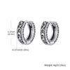 Vintage Totem Hoop Earrings for Men Boys,Vine Grass Pattern Anti Allergy Stainless Steel Huggies Earrings,Rock Punk Jewelry Gift