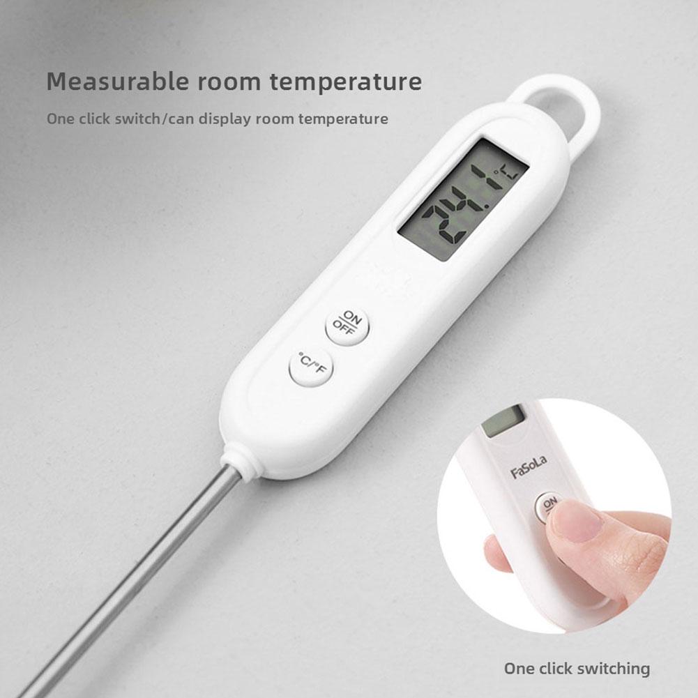 Food Thermometer Digital Real-Time Reading Meat And Beverage Thermometer With LCD Display And Probe Electronic Kitchen Thermomet