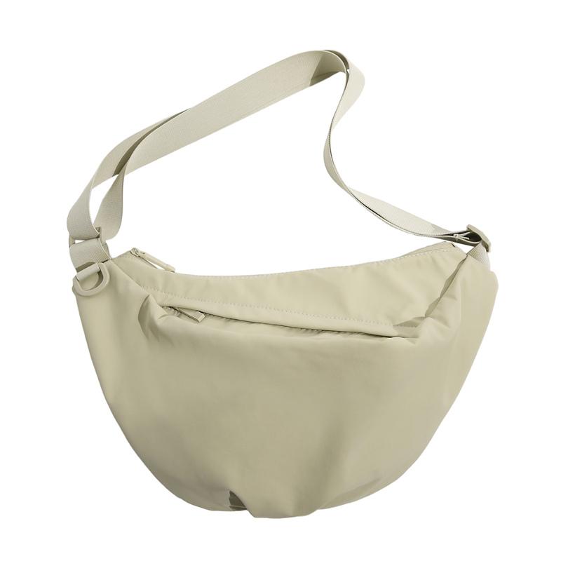 Borsa a tracolla minimalista con tracolla regolabile e tasca anteriore con zip