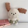 Plush Rabbit Doll With Checkered Shorts Decoration For Kids And Bedroom Decor
