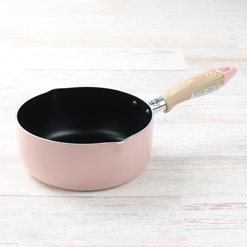 Pearl Metal HB-6659 18cm Yuhira Pan, Induction Compatible, All Heat Sources Compatible, Non-stick Coating, Pink, Natural Cook Pure
