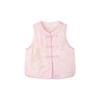 Minibala Girls' Sweet New Chinese Style Embroidered Padded Vest