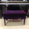 1-Seater / Premium Pleuche Piano Stool Cover Sleeve with Macrame Decorated VARIOUS COLORS