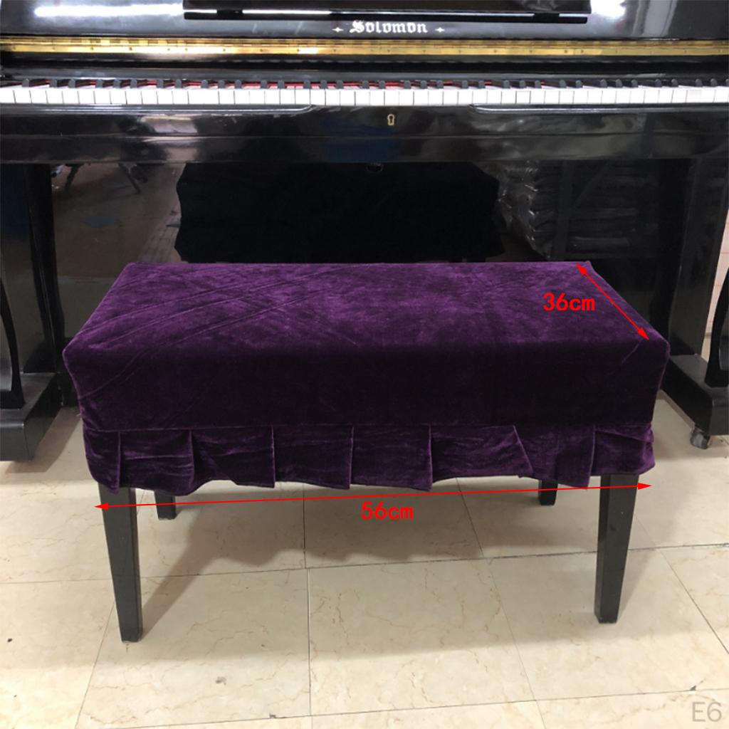 1-Seater / Premium Pleuche Piano Stool Cover Sleeve with Macrame Decorated VARIOUS COLORS