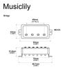 Artec MVBA4 Alnico 5 Cover Bass Humbucker Pickup Bridge PU LP for EPI Style 4 String Electric Chrome Bass,