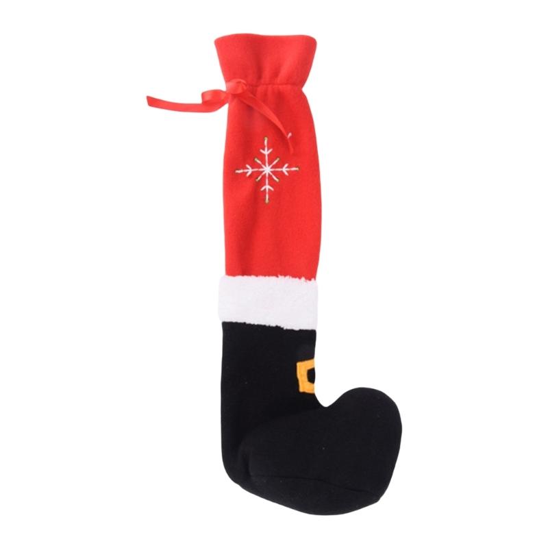 

Christmas Table Leg Covers Chair Foot Covers Table Feet Socks Slip Resistant Add Atmosphere to Holiday червоний