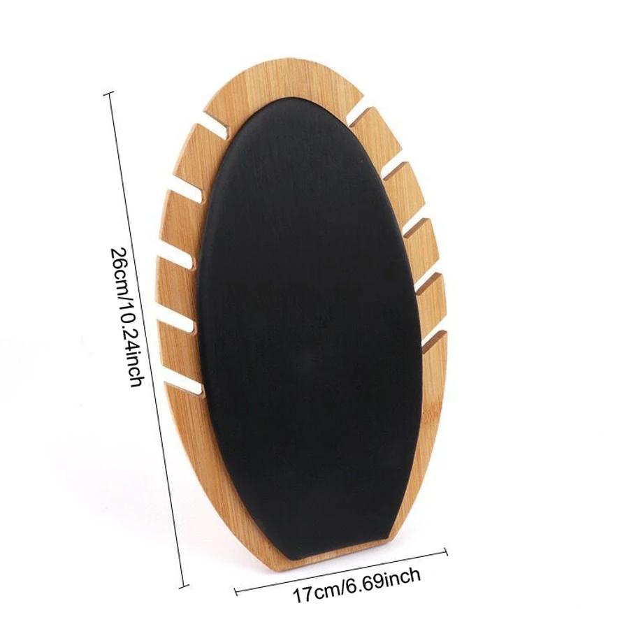 Scalloped Detachable Bamboo Wood Ornament Jewelry Display Stand Necklace Wooden Multiple Necklace Pendant Display Holder
