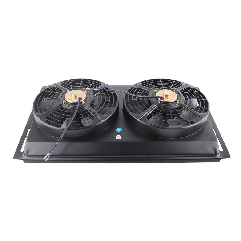 12V 80W Radiátor Dvojitý Chladicí Ventilátor Železný Rám Vysoký Výkon Nádrž na Vodu Odvod Tepla Univerzální Auto