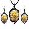 Fashion Necklace and Earrings Set Three Pieces Jewelry Set Includes Necklace and Earrings Stylish Design Suitable for Daily Wear and Special Occasions