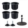 Outdoor Umbrella Base Spare Parts: Plastic Stand & Iron Pipe Hole Plug