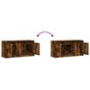 TV Cabinet with LED Lighting Smoked Oak 100 x 34 x 50 cm