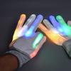 Fashion Hip Hop Party Led Rave Flashing Gloves Glow 7 Mode Light Up Finger Tip Lighting Black New Holiday