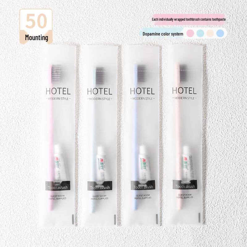 Disposable Toothbrush with Toothpaste (50-Pack)