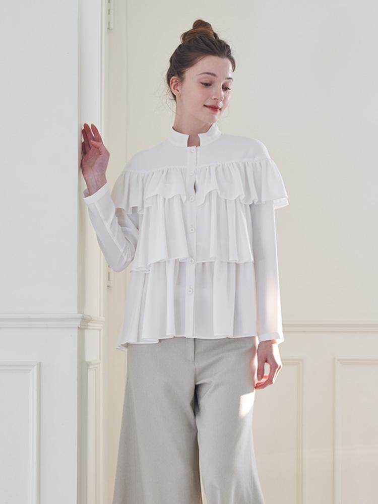 LBYL White Frill Blouse