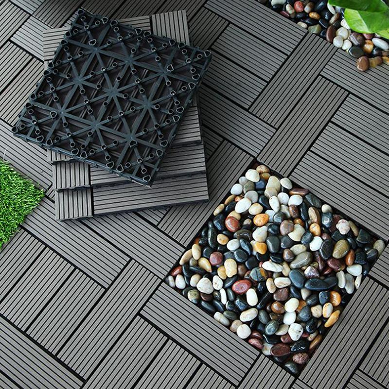 Diy Plastic Wood Flooring For Balcony Bathroom Courtyard Garden Terrace - Outdoor Splicing Waterproof Anti-Slip Floor Mat
