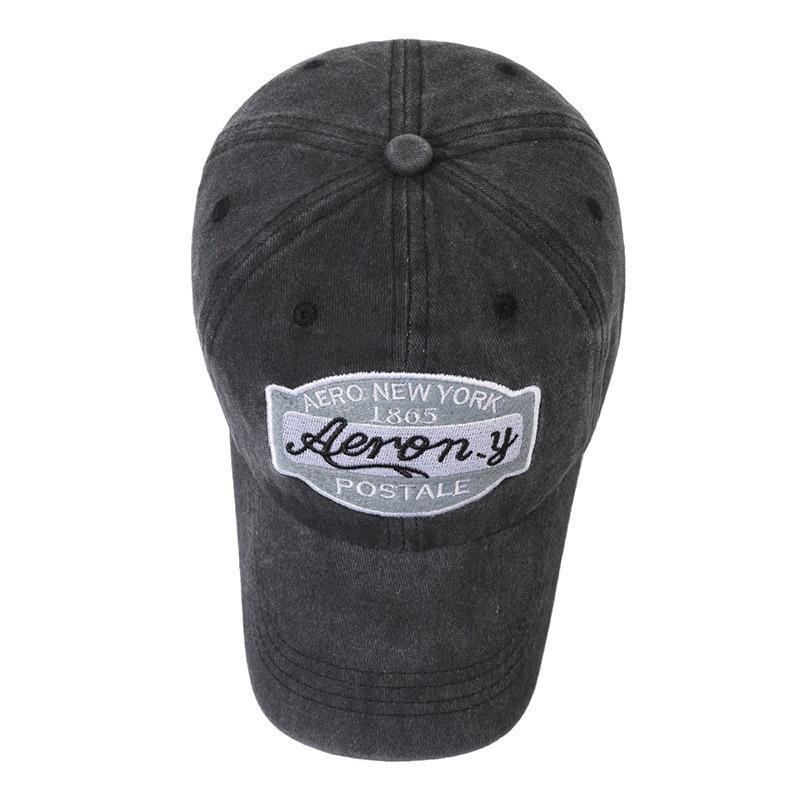 Washed Retro Cap Men'S And Women'S All-Season Baseball Cap Curved Brim Outdoor Spring And Summer Sun Hat