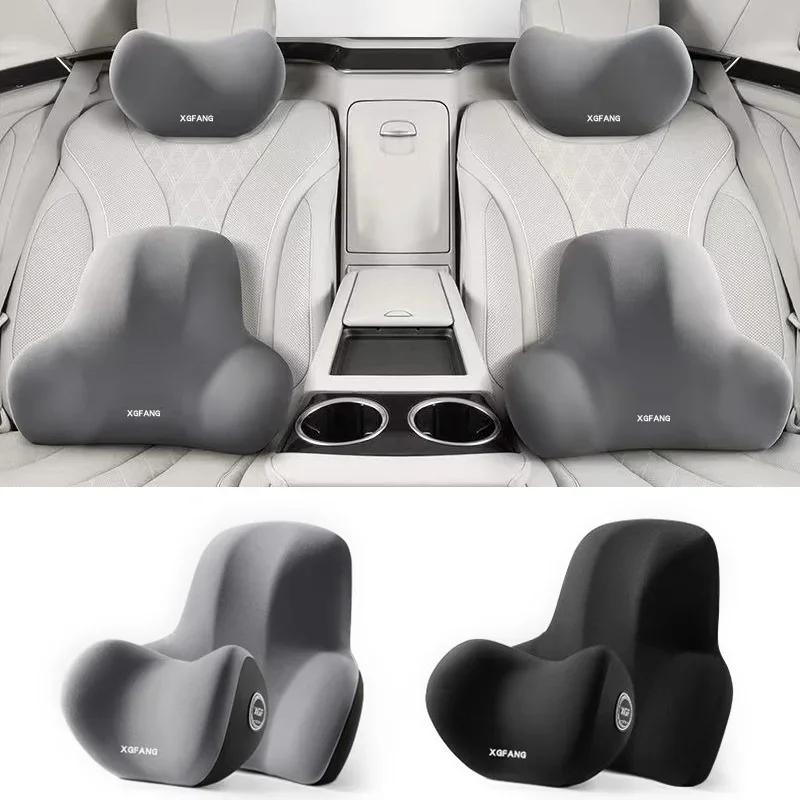 Car Memory Foam Neck Pillow Protective Lumbar Back Support Breathable Car Headrest Cushion Relieve Stress Car Seat Pillow