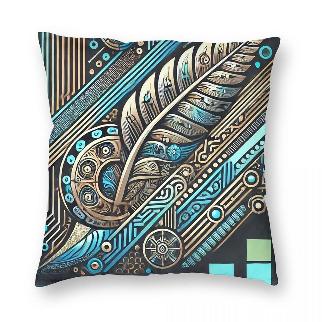 Maori Tribal Ethnic Square Pillowcase Polyester Linen Velvet Creative Zip Decor Throw Pillow Case Car Cushion Cover