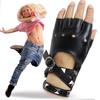 Coole Punk-Halbfinger-Lederhandschuhe für Damen für Nachtclub & Pole Dance