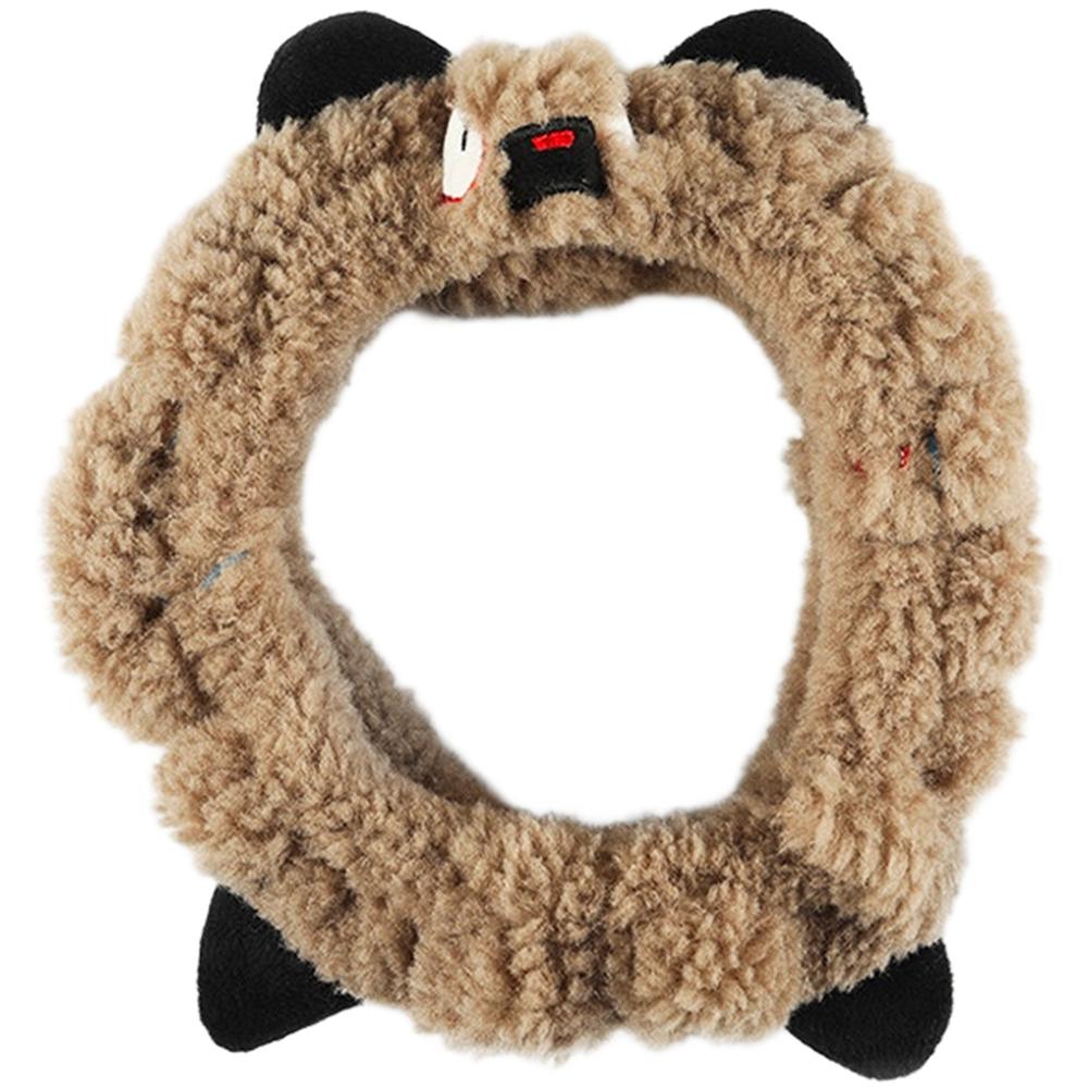 Car Steering Wheel Cover Winter Non Slip Cartoon Bear Plush Standard Fit 38cm Warm Protector Decoration Warm