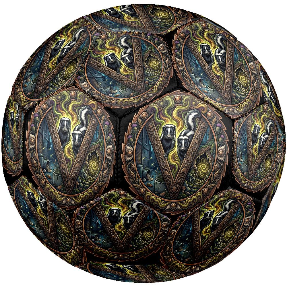 Skunk Symphony Nature Round Football Size 5 Adult Ball Suitable for Training Matches and Outdoor Team.
