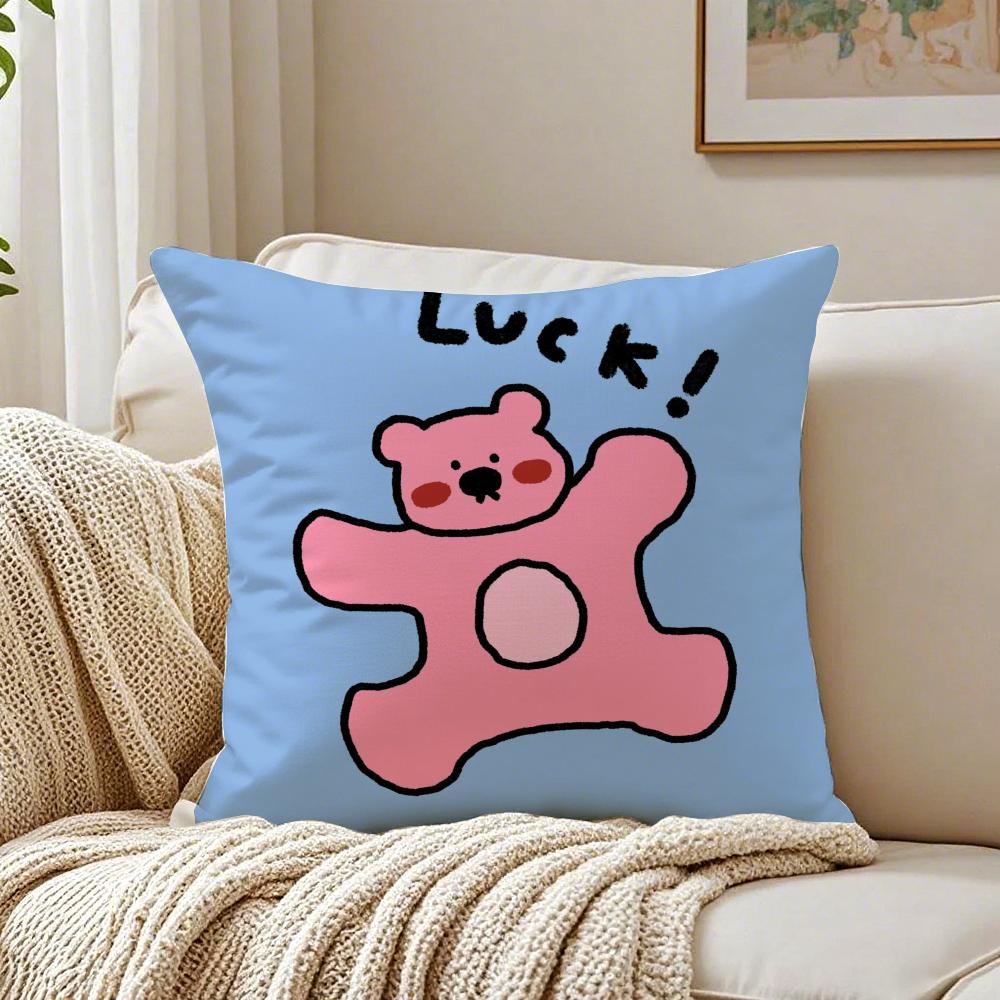 Happy Dog Cushion Cover Pillowcase Antidustmite Living Room Sofa Decor Cushion Room