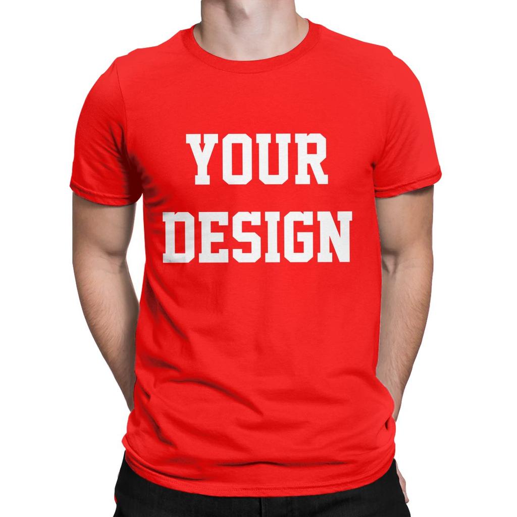 Customized Men's T-Shirt Your OWN Design Pure Cotton Tees Short Sleeve DIY Photo or Logo T Shirts O Neck Clothes Big Size