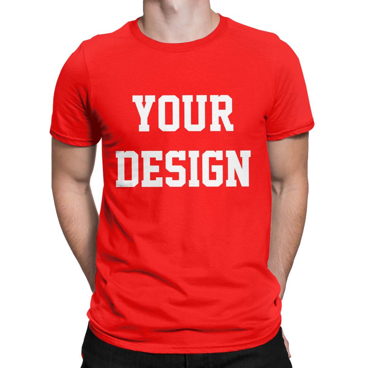 

Customized Men s T-Shirt Your OWN Design Pure Cotton Tees Short Sleeve DIY Photo or Logo T Shirts O Neck Clothes Big Size S