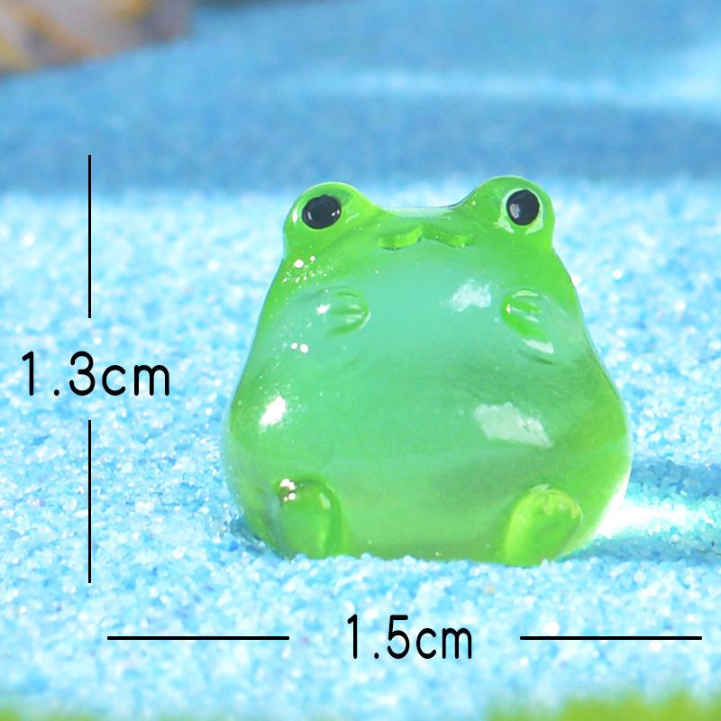 Micro-landscape Chubby Baby Frog Transparent Glow-in-the-dark Garden Decoration Accessory Mini Figurine