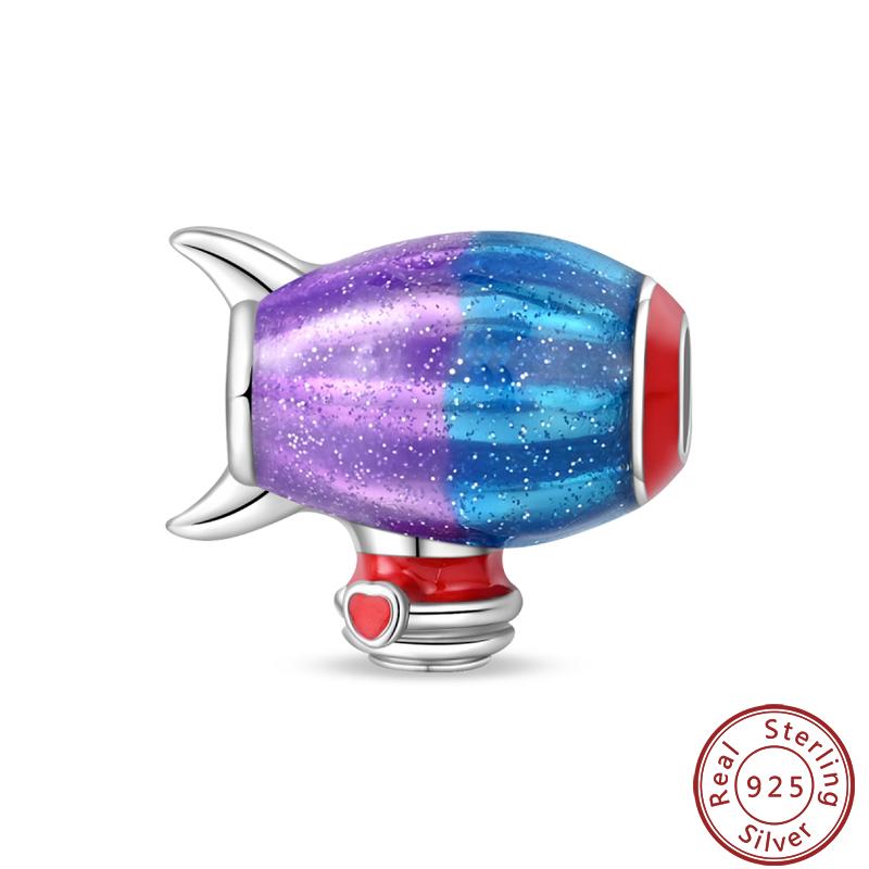 Air Balloon Series Copper Rocket Colorful Cute Romantic Charms Beads 3Mm Diy Fine Jewelry Making