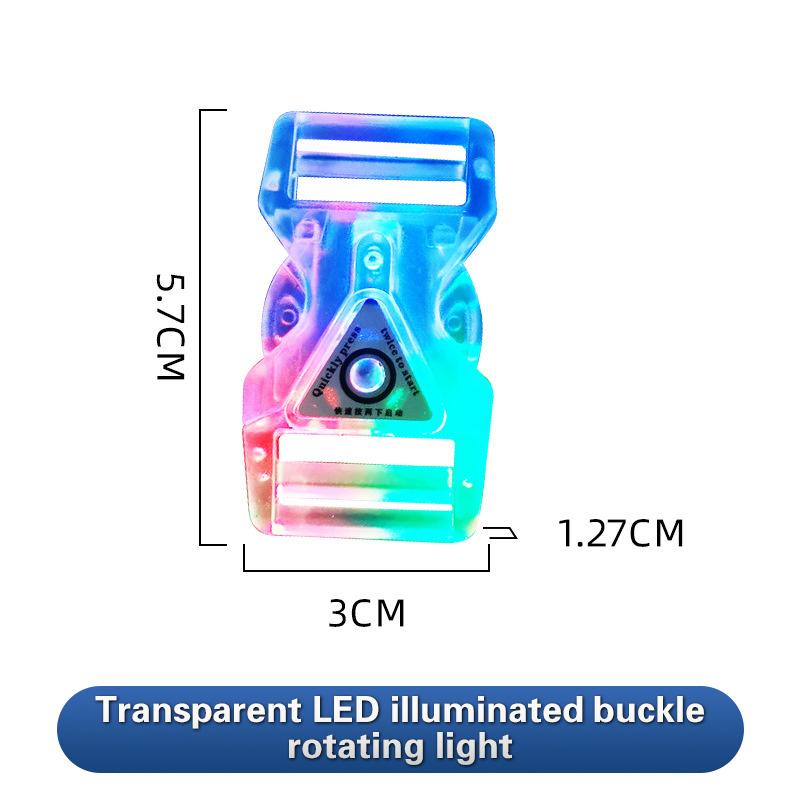 

Задняя булочка женская регулируемая пряжка прозрачная светодиодная ночная пряжка поводок для питомца пряжка сумка пластиковая пряжка 5.7CM белый