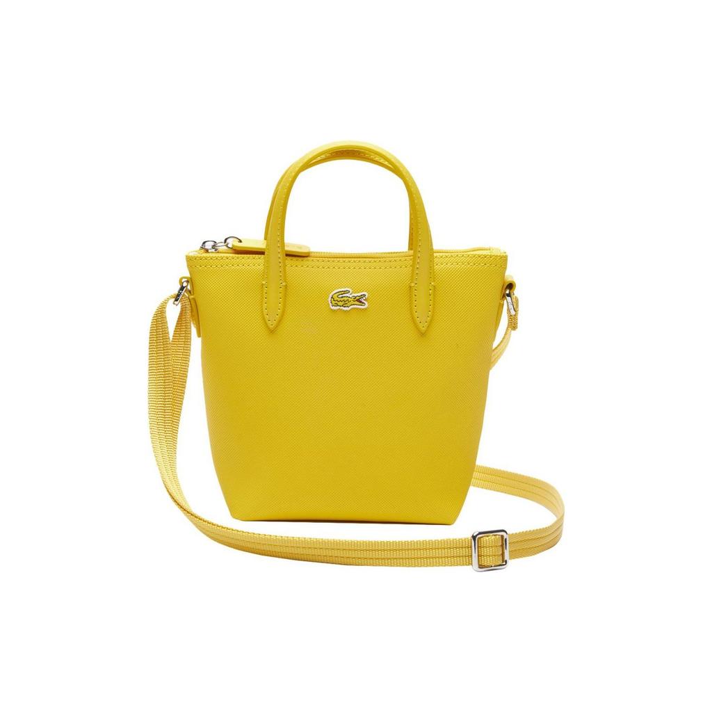 Lacoste Fashion Casual Versatile PVC Tote Shoulder Crossbody Bag Small Women bags Yellow NF2609PO-1