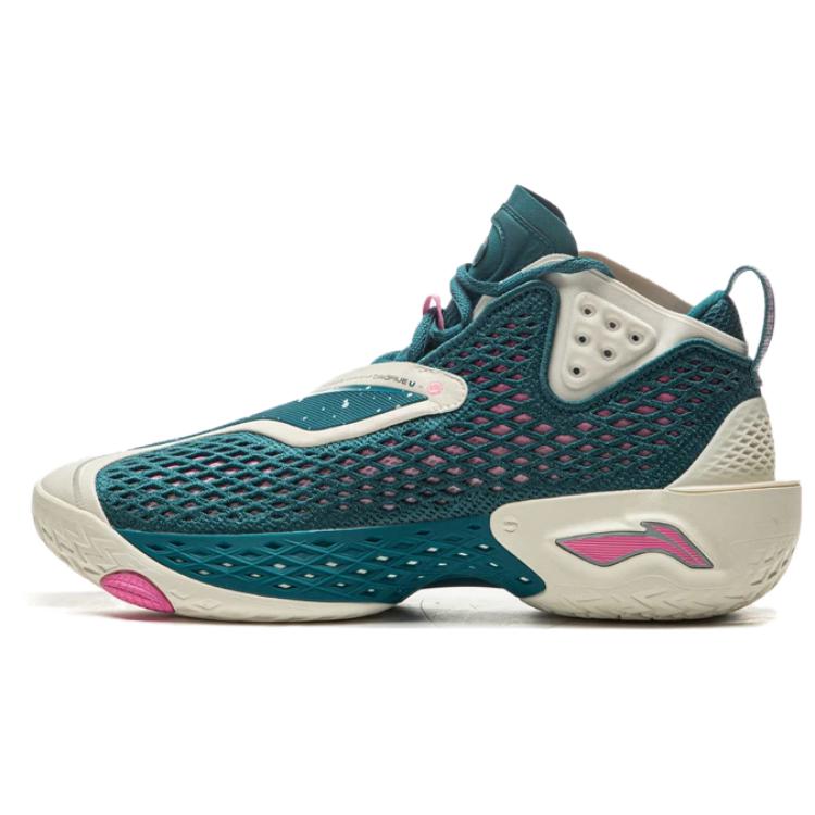 

Новые баскетбольные кроссовки LiNing BadFive с износостойкой, дышащей, амортизирующей подошвой, средней высоты, мужские, зелено-белые ABFV025-4 41